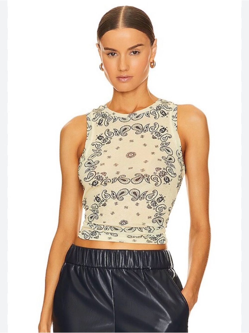 Nanushka Anneke bandana print top S